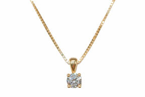 Zlatý náhrdelník so zirkónom Ø 4mm