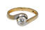 Zlatý prsteň dvojfarebný so zirkónom Sole