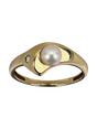 Zlatý prsteň s perlou a zirkónom Petronela