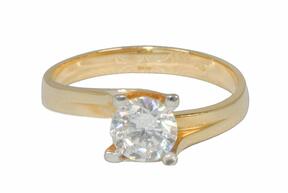 Zlatý prsten so zirkónom Lea