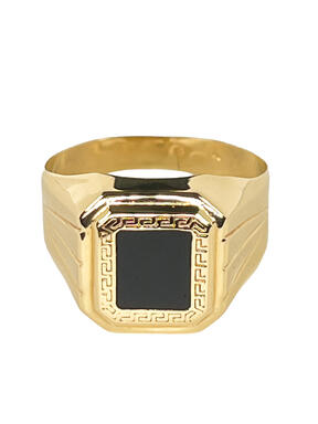 Zlatý viacfarebný prsteň s antickými vzormi