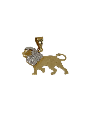Złota kombinacja wisiorek znak lew
