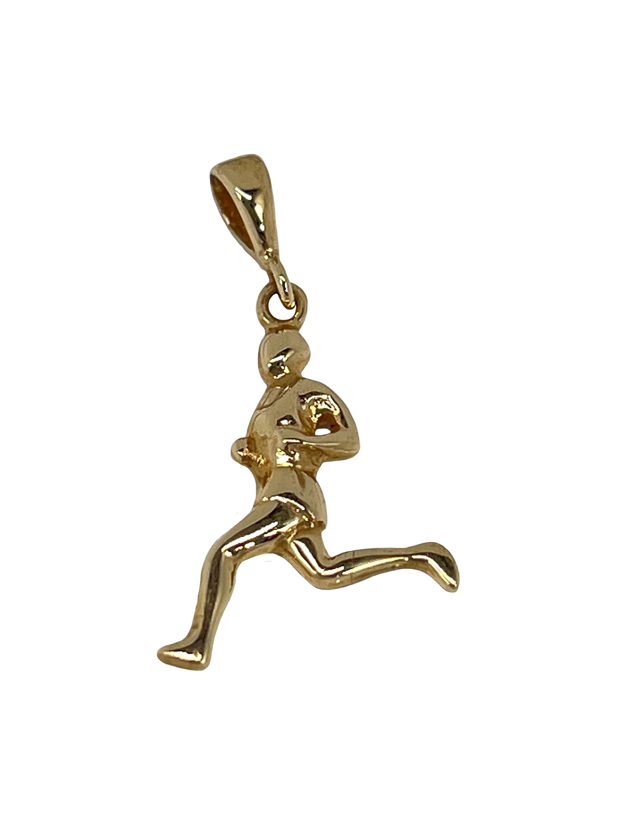 Złoty wisiorek biegacz wykonany z żółtego złota